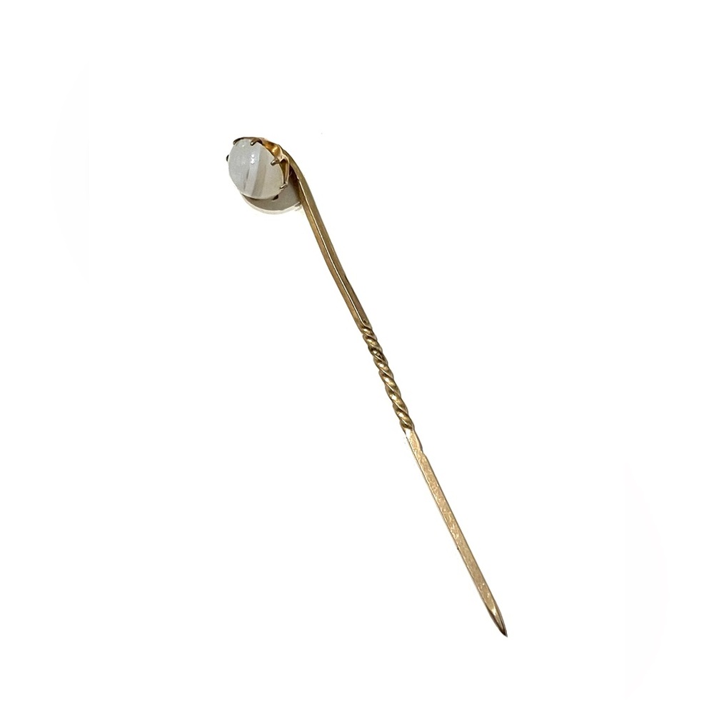 Antique Banded Agate Gold Filled Stick Pin